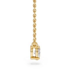 Wanderlust Floating Oval Cut Lab Diamond Solitaire Necklace 0.25ct H/SI in 18K Gold Vermeil