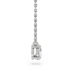 Wanderlust Floating Pear Cut Lab Diamond Solitaire Necklace 0.33ct H/SI in 925 Silver