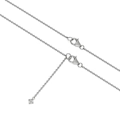 Horizon Emerald Cut Lab Diamond Solitaire Necklace 0.25ct H/SI in 925 Silver