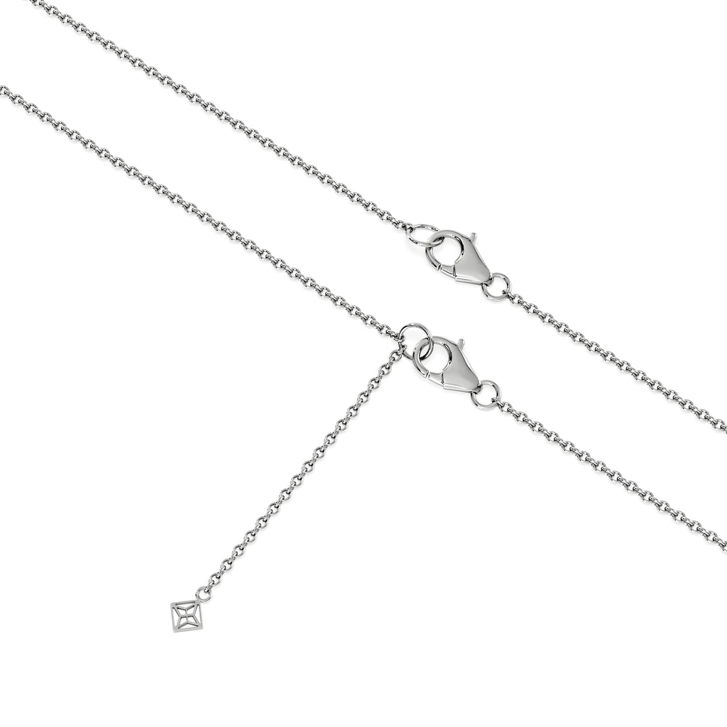 Horizon Round Cut Lab Diamond Solitaire Necklace 0.50ct H/SI in 9K White Gold