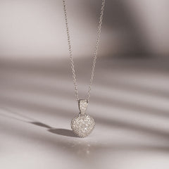 Heart Lab Diamond Necklace 0.50ct in 925 Silver