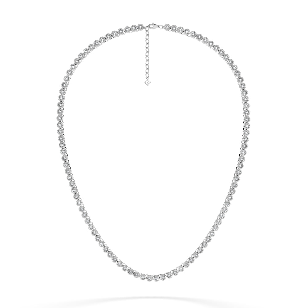 1.00ct Lab Diamond Bezel Tennis Necklace in Sterling Silver