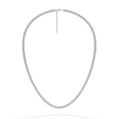 1.00ct Lab Diamond Bezel Tennis Necklace in Sterling Silver