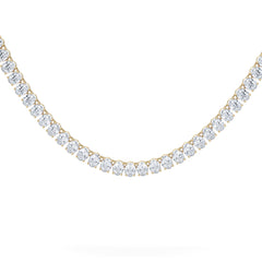 LUXE 24.00ct Lab Diamond Necklace with IGI Certified Oval-Cut Diamonds in 18K Yellow Gold