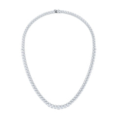 LUXE 33.00ct Lab Diamond Necklace with IGI Certified Oval-Cut Diamonds in 18K White Gold