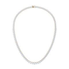 LUXE 33.00ct Lab Diamond Necklace with IGI Certified Oval-Cut Diamonds in 18K Yellow Gold