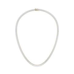 LUXE 27.00ct Lab Diamond Necklace with IGI Certified Emerald-Cut Diamonds in 18K Yellow Gold