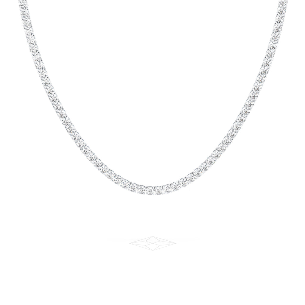 LUXE 20.00ct Lab Diamond Necklace with IGI Certified Brilliant-Cut Diamonds in 18K White Gold