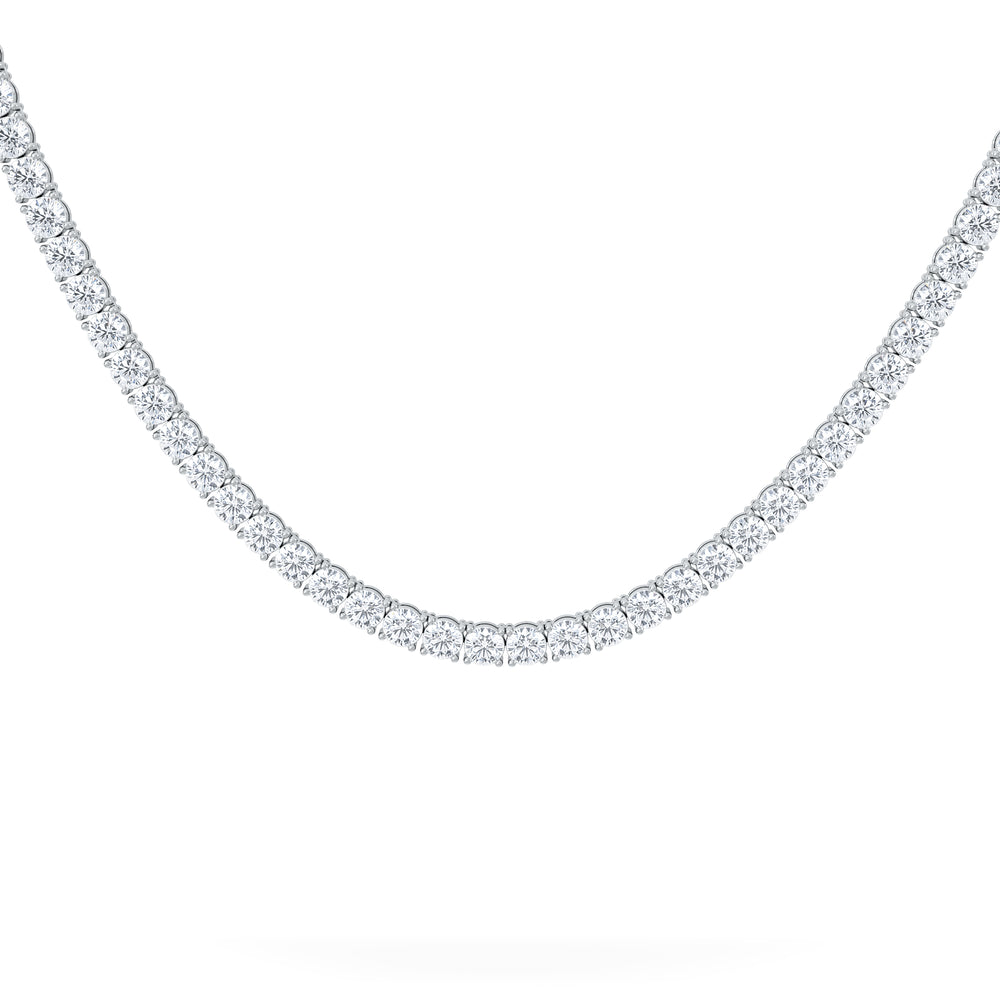 LUXE 20.00ct Lab Diamond Necklace with IGI Certified Brilliant-Cut Diamonds in 18K White Gold