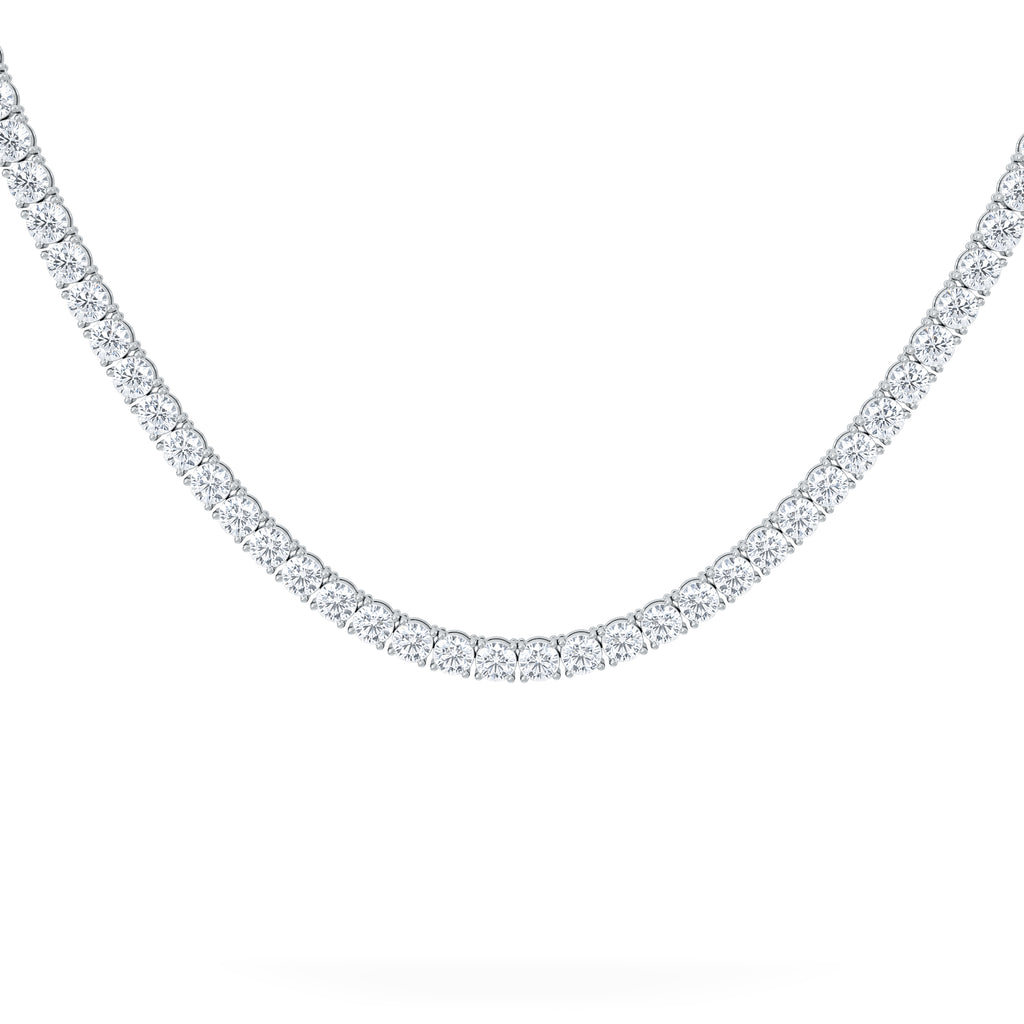 LUXE 20.00ct Lab Diamond Necklace with IGI Certified Brilliant-Cut Diamonds in 18K White Gold