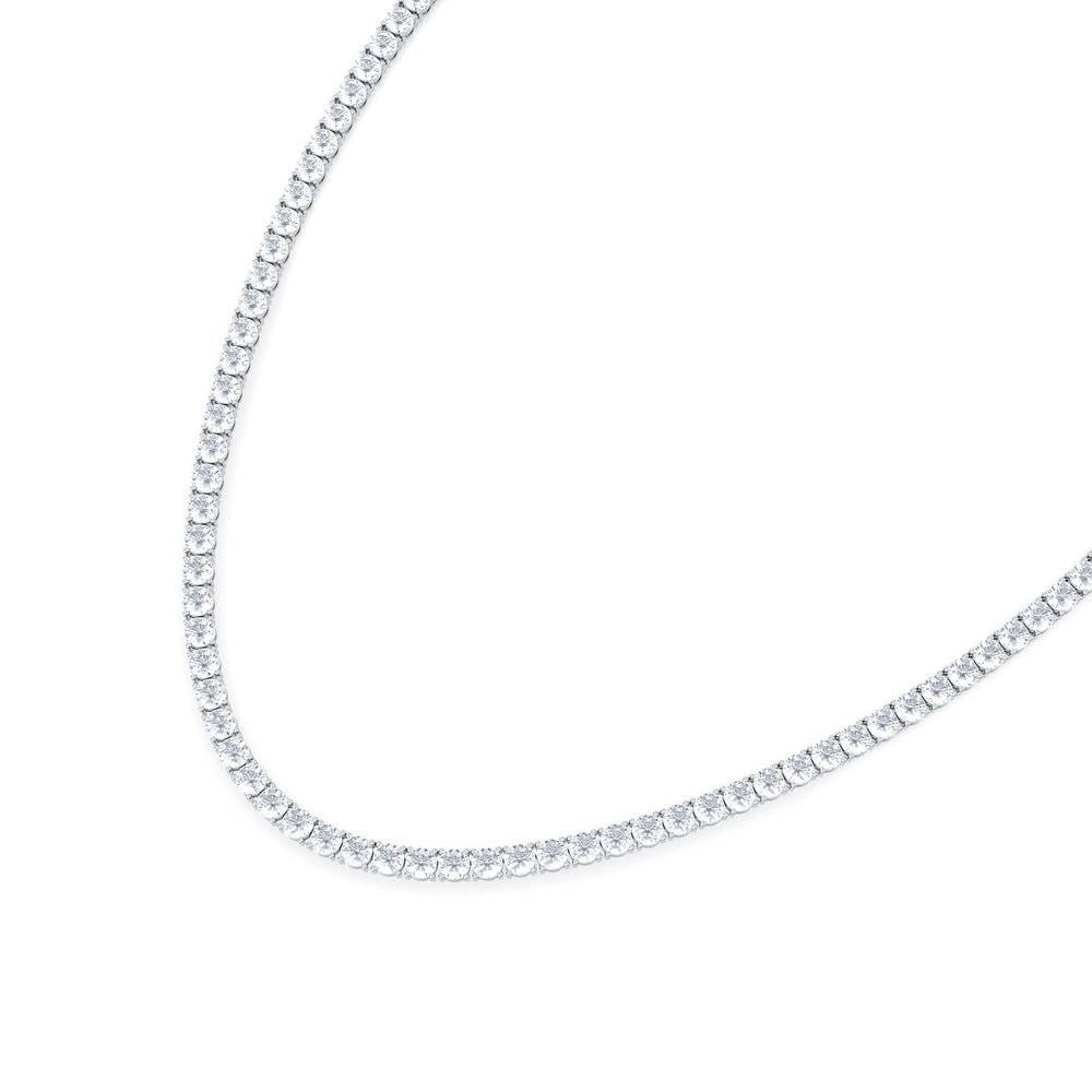 LUXE 20.00ct Lab Diamond Necklace with IGI Certified Brilliant-Cut Diamonds in 18K White Gold