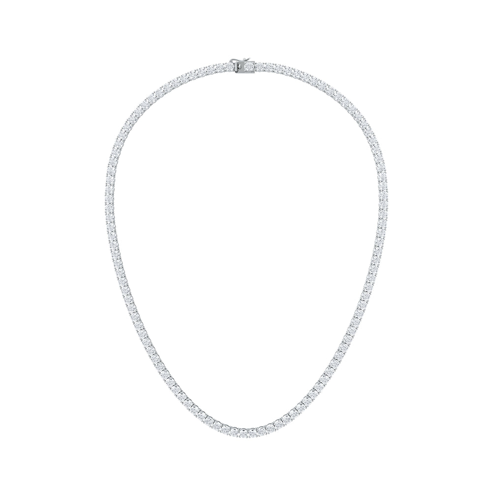 LUXE 20.00ct Lab Diamond Necklace with IGI Certified Brilliant-Cut Diamonds in 18K White Gold
