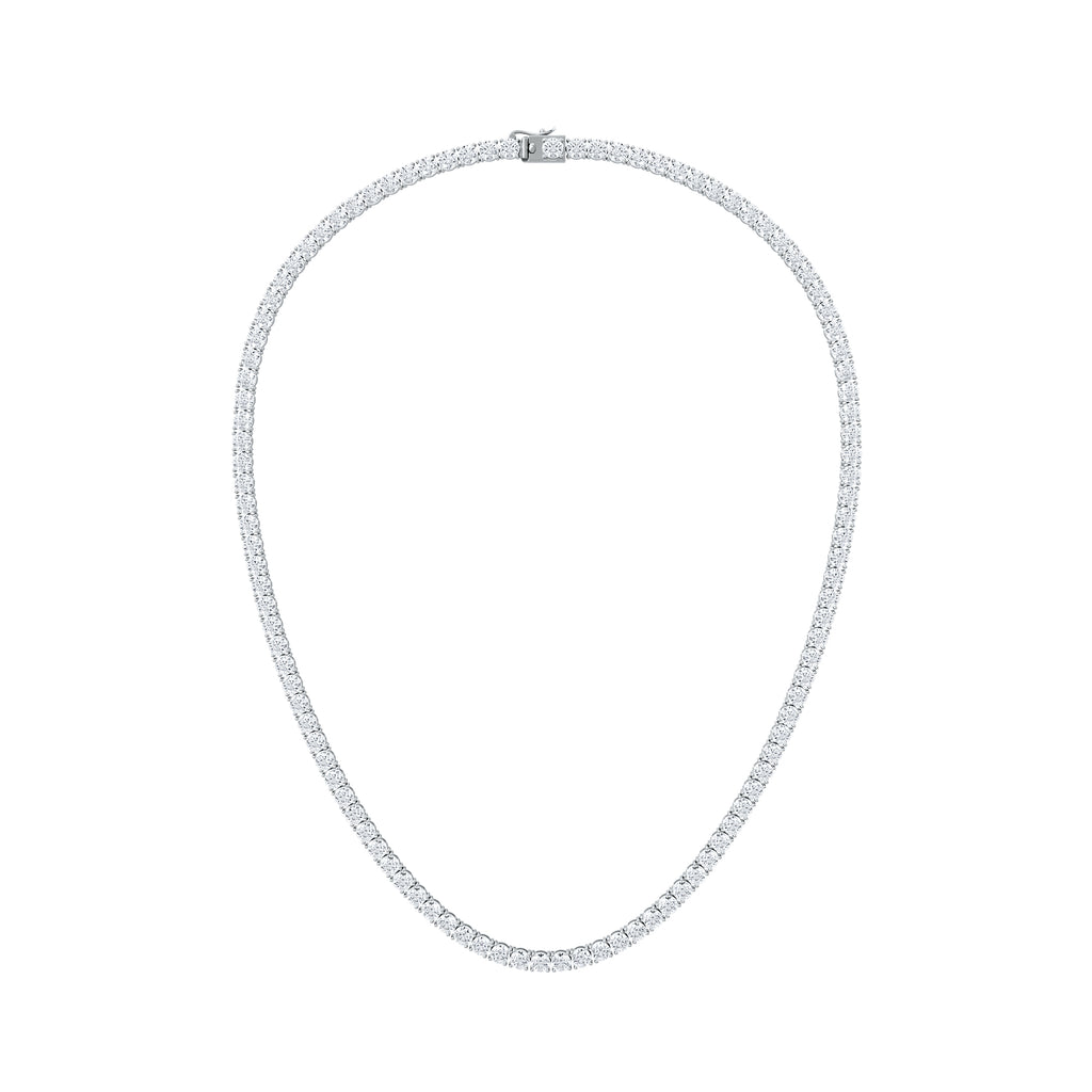 LUXE 20.00ct Lab Diamond Necklace with IGI Certified Brilliant-Cut Diamonds in 18K White Gold