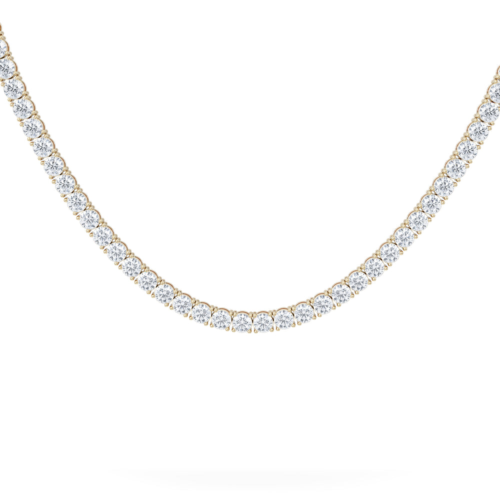 LUXE 20.00ct Lab Diamond Necklace with IGI Certified Brilliant-Cut Diamonds in 18K Yellow Gold