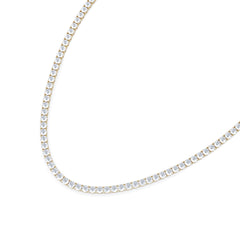 LUXE 20.00ct Lab Diamond Necklace with IGI Certified Brilliant-Cut Diamonds in 18K Yellow Gold