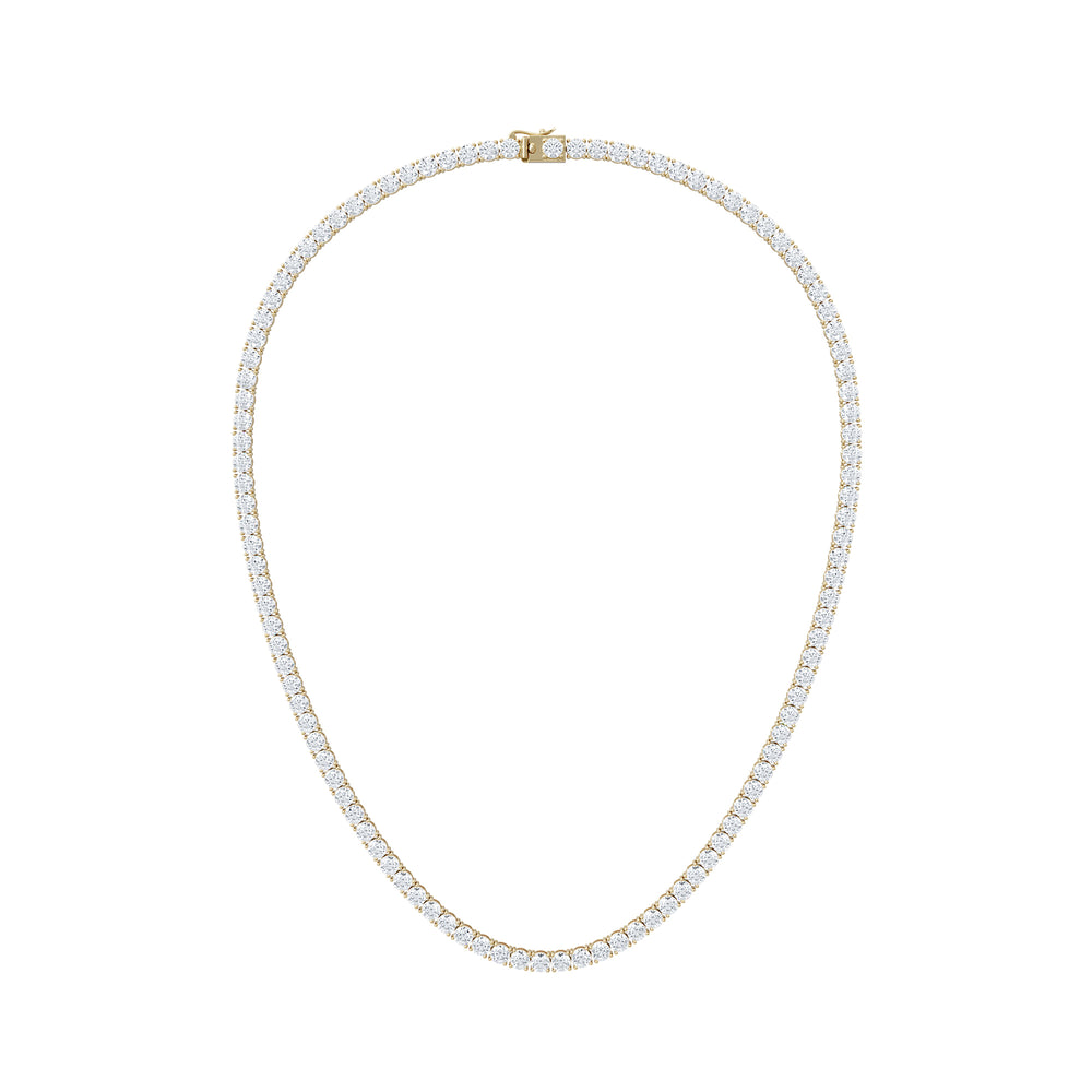 LUXE 20.00ct Lab Diamond Necklace with IGI Certified Brilliant-Cut Diamonds in 18K Yellow Gold
