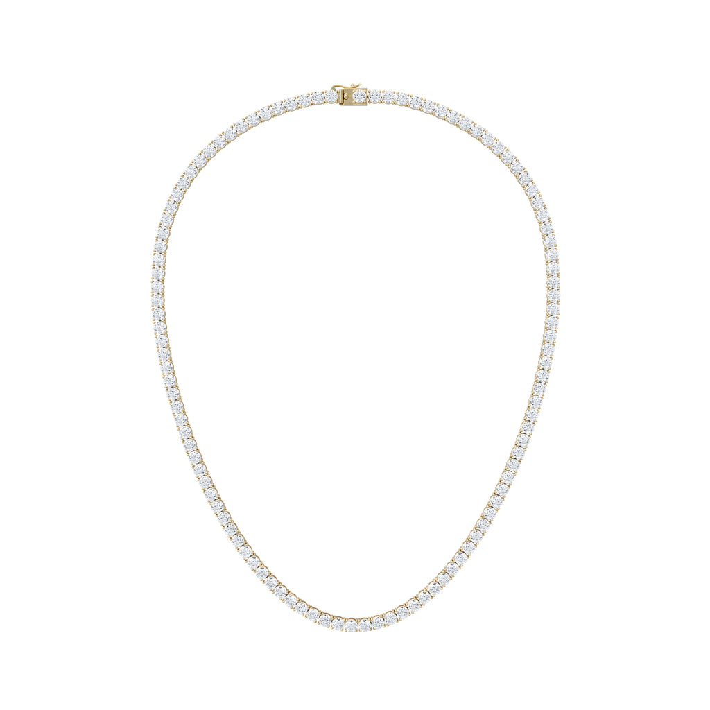 LUXE 20.00ct Lab Diamond Necklace with IGI Certified Brilliant-Cut Diamonds in 18K Yellow Gold