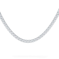 LUXE 30.00ct Lab Diamond Necklace with IGI Certified Brilliant-Cut Diamonds in 18K White Gold