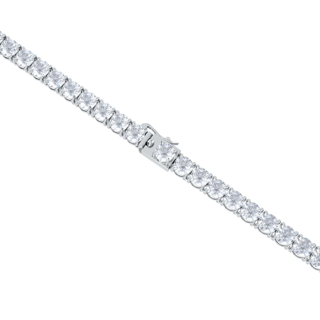 LUXE 30.00ct Lab Diamond Necklace with IGI Certified Brilliant-Cut Diamonds in 18K White Gold