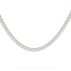 LUXE 30.00ct Lab Diamond Necklace with IGI Certified Brilliant-Cut Diamonds in 18K Yellow Gold