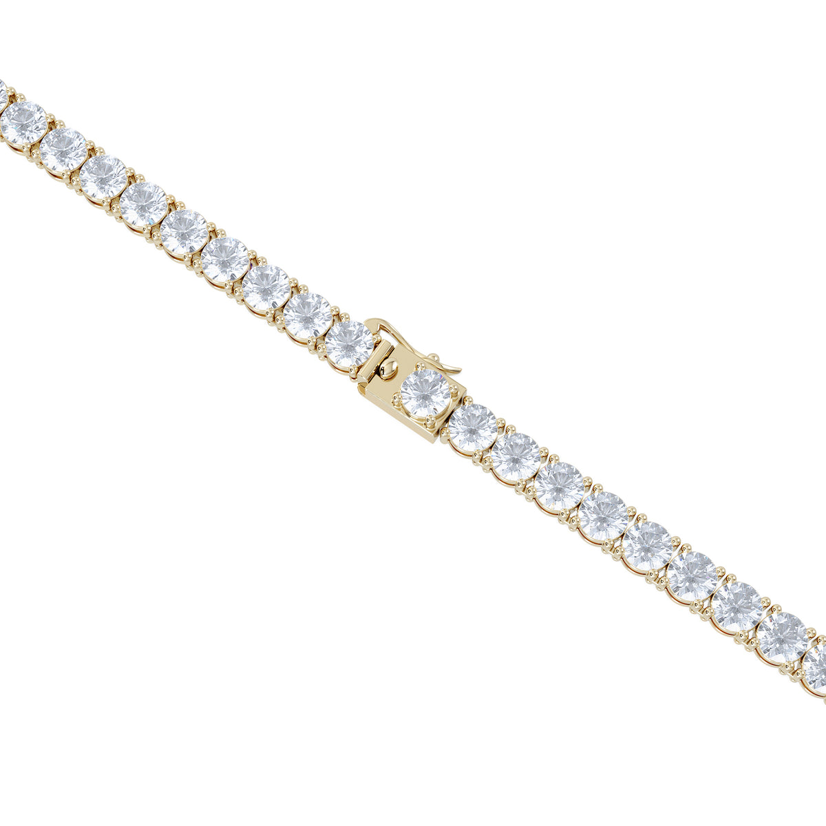 LUXE 30.00ct Lab Diamond Necklace with IGI Certified Brilliant-Cut Diamonds in 18K Yellow Gold
