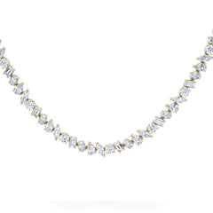 LUXE 22.00ct Lab Diamond Necklace with IGI Certified Mixed-Cut Diamonds in 18K Yellow Gold