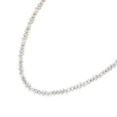 LUXE 22.00ct Lab Diamond Necklace with IGI Certified Mixed-Cut Diamonds in 18K Yellow Gold
