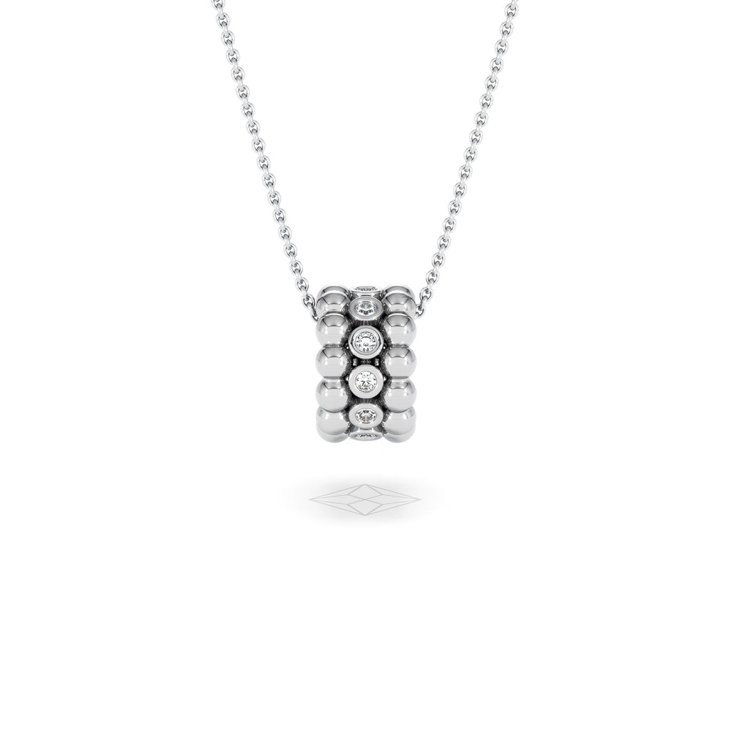 Solis 0.26ct Round Cut Lab Diamond Pendant Necklace in Sterling Silver
