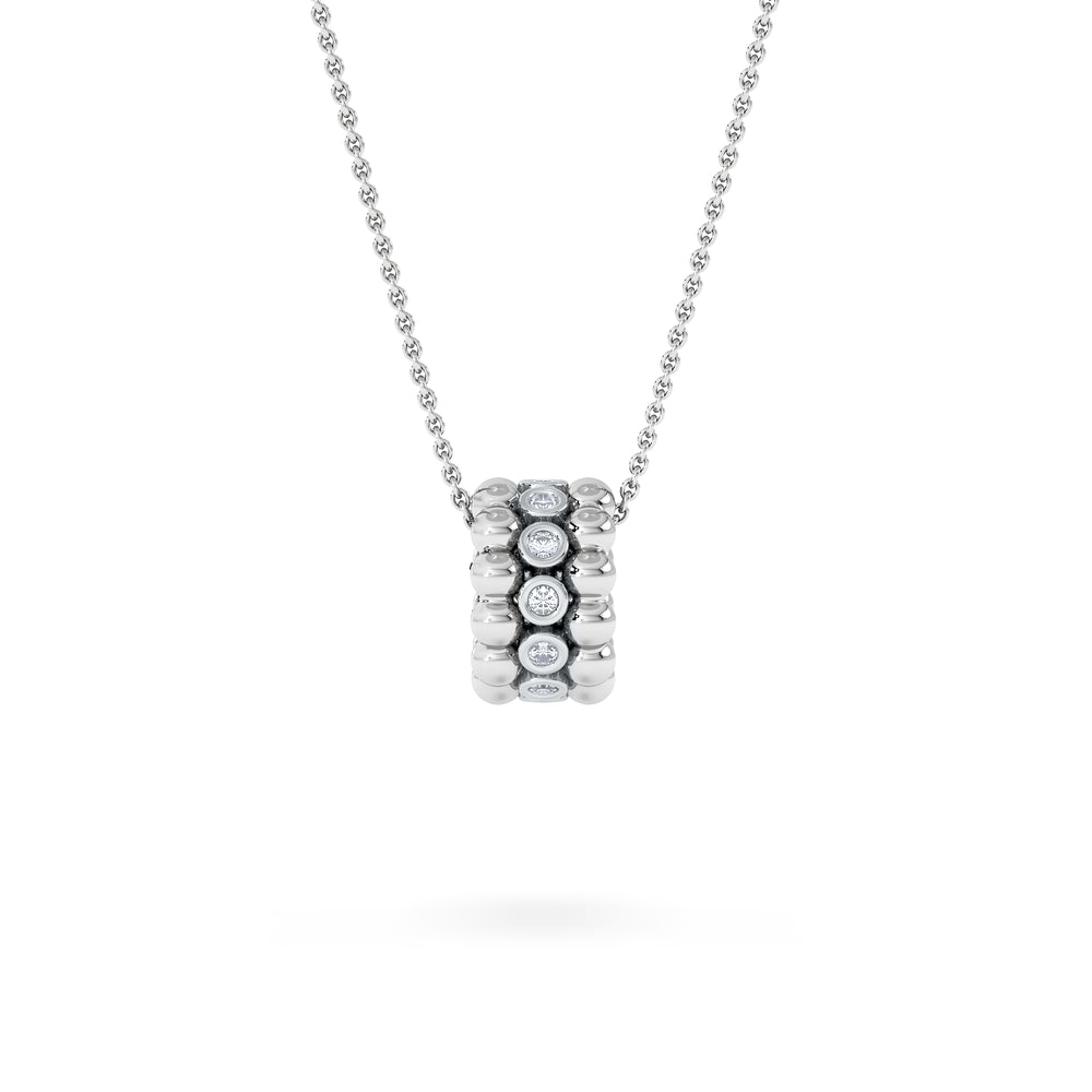 Solis 0.26ct Round Cut Lab Diamond Pendant Necklace in Sterling Silver
