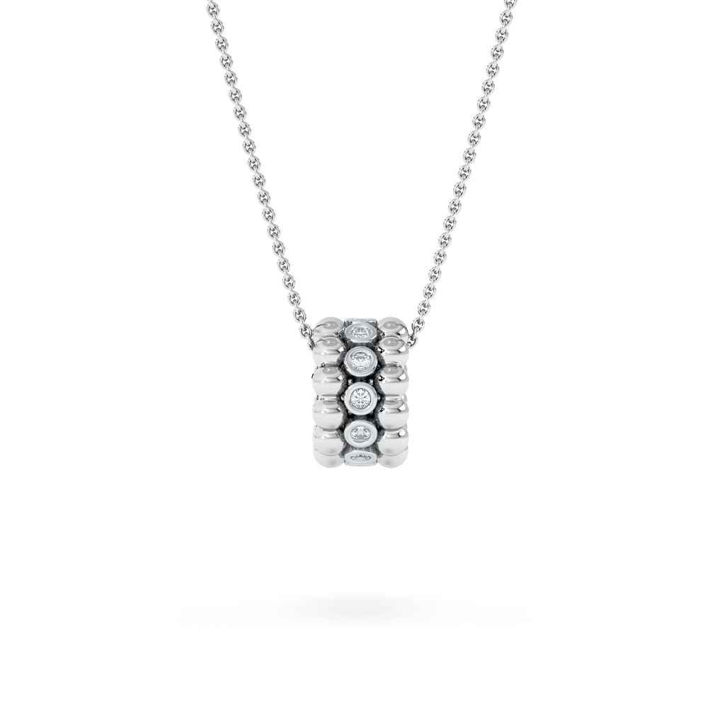 Solis 0.26ct Round Cut Lab Diamond Pendant Necklace in Sterling Silver