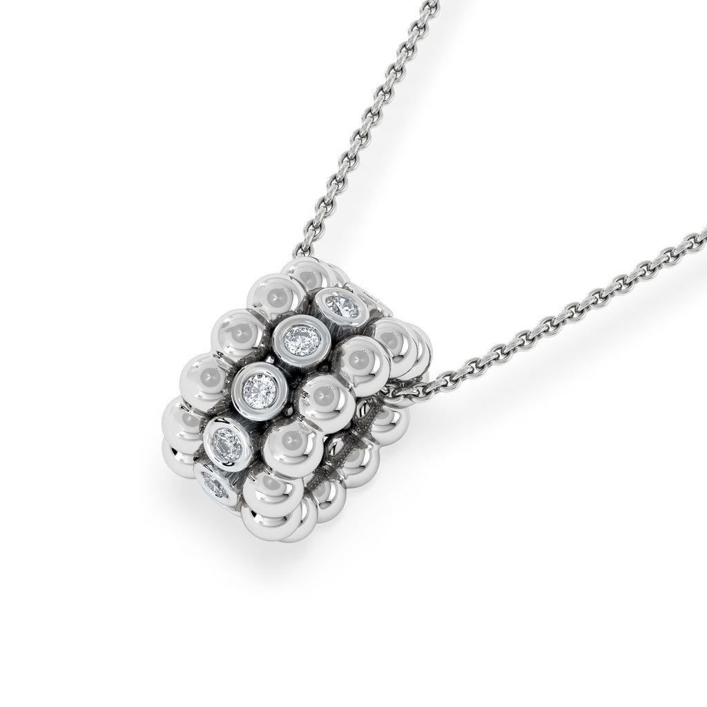 Solis 0.26ct Round Cut Lab Diamond Pendant Necklace in Sterling Silver