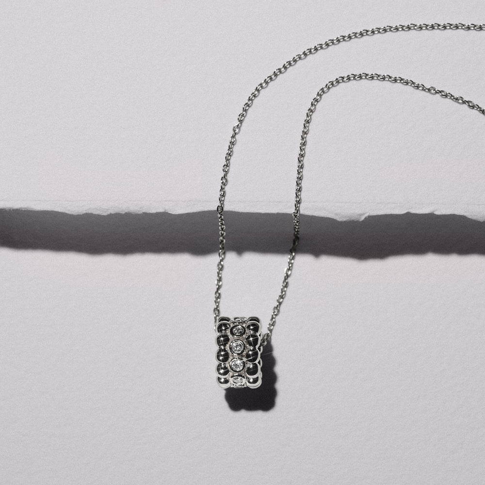 Solis 0.26ct Round Cut Lab Diamond Pendant Necklace in Sterling Silver