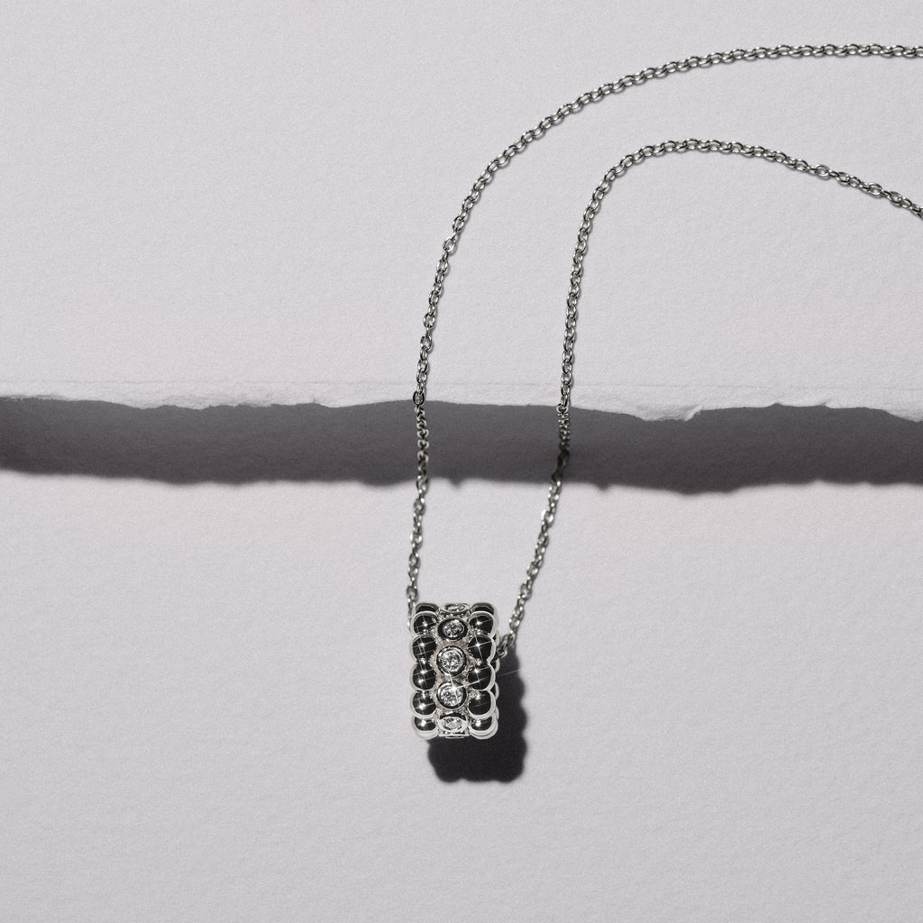 Solis 0.26ct Round Cut Lab Diamond Pendant Necklace in Sterling Silver