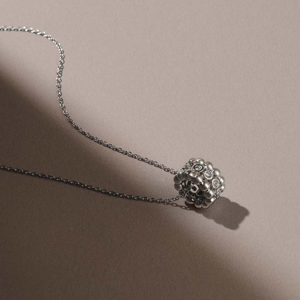 Solis 0.26ct Round Cut Lab Diamond Pendant Necklace in Sterling Silver