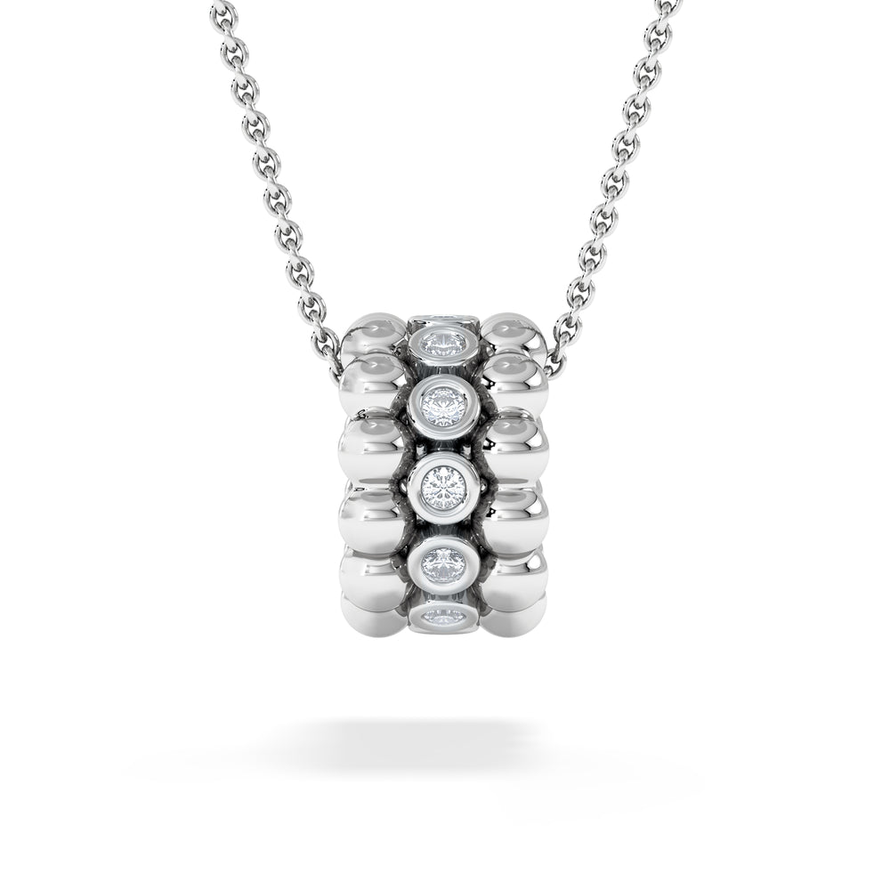 Solis 0.26ct Round Cut Lab Diamond Pendant Necklace in Sterling Silver