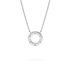 Élan 0.06ct Lab Diamond Circle Necklace in Sterling Silver