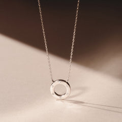 Élan 0.06ct Lab Diamond Circle Necklace in Sterling Silver