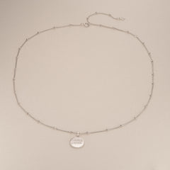 Astrology Aquarius 0.07ct Lab Grown Diamond Medallion Pendant Necklace in Sterling Silver