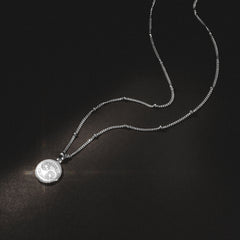 Astrology Cancer 0.07ct Lab Grown Diamond Medallion Pendant Necklace in Sterling Silver