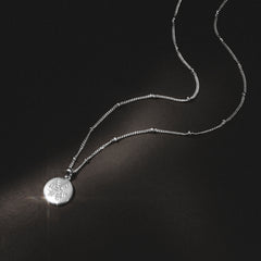 Astrology Pisces 0.07ct Lab Grown Diamond Medallion Pendant Necklace in Sterling Silver