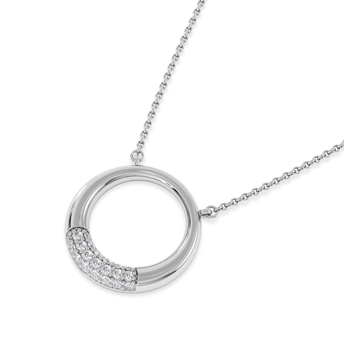 Luna 0.30ct Lab Diamond Necklace in Sterling Silver