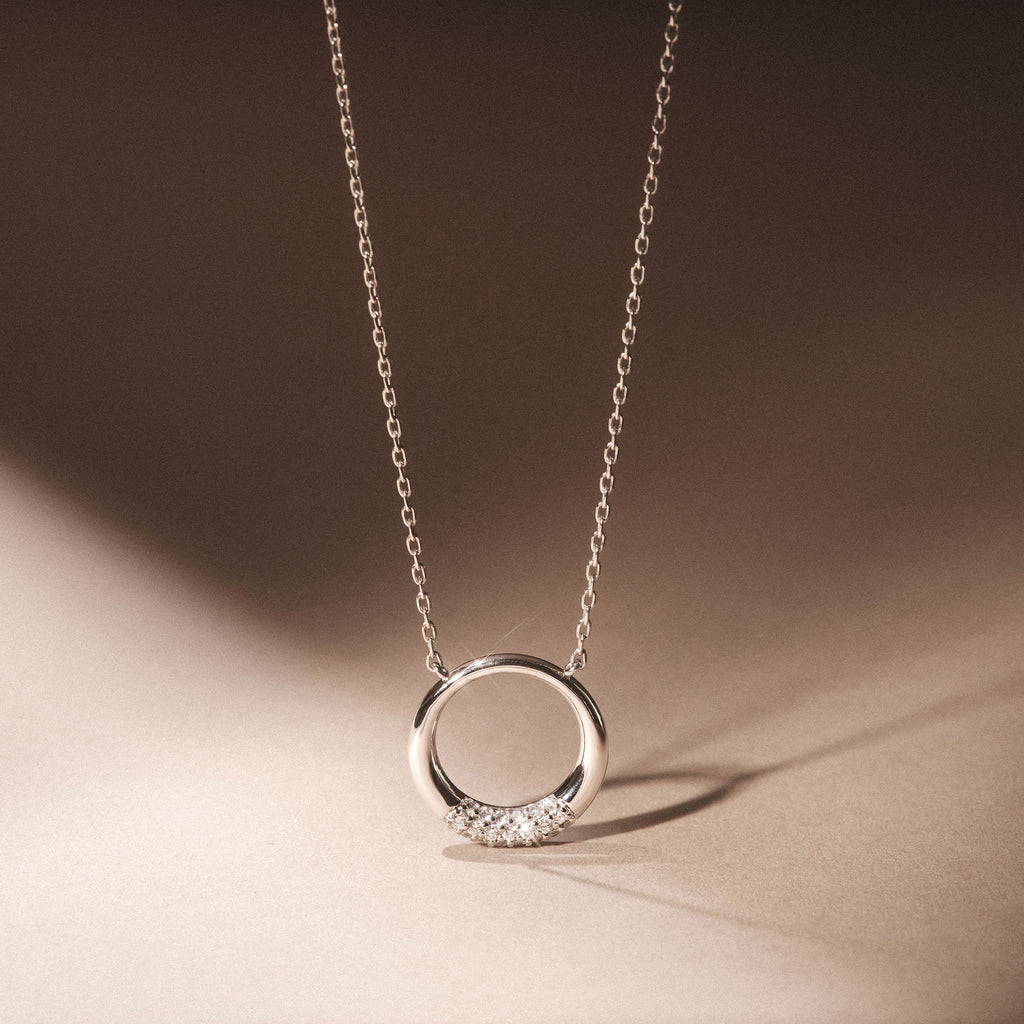 Luna 0.30ct Lab Diamond Necklace in Sterling Silver