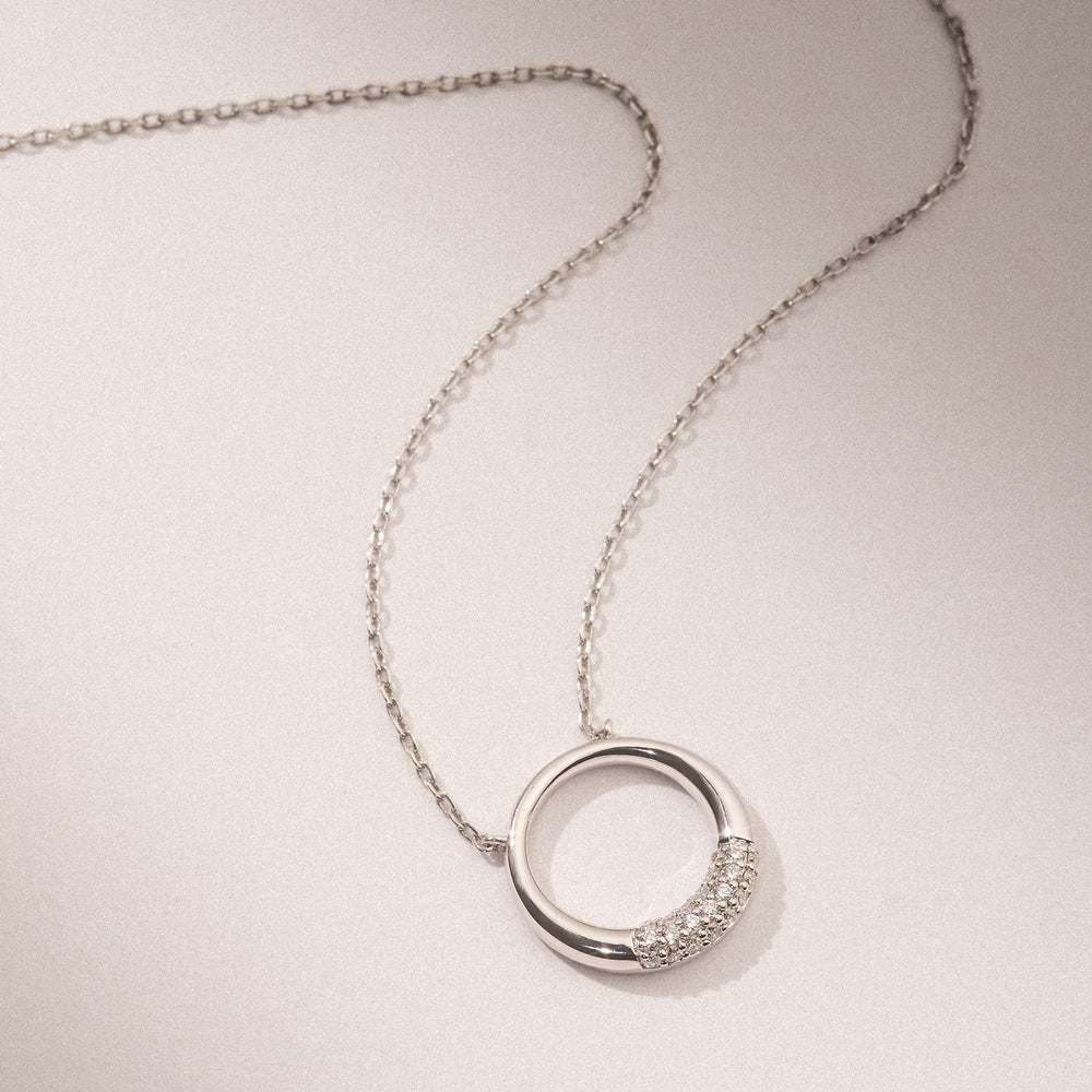 Luna 0.30ct Lab Diamond Necklace in Sterling Silver