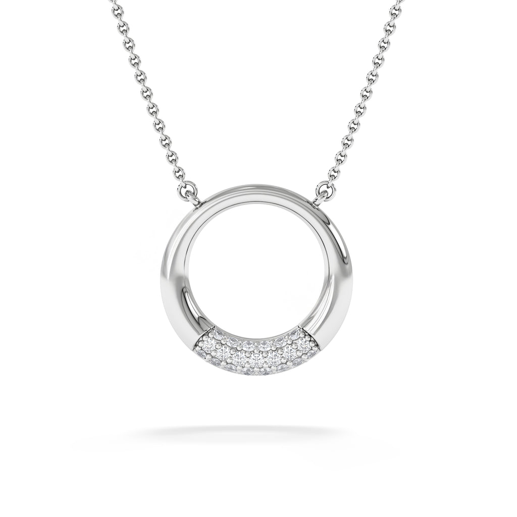 Luna 0.30ct Lab Diamond Necklace in Sterling Silver