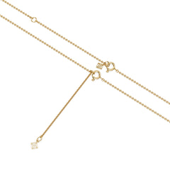 Toi Et Moi 3.00ct Emerald and Pear Cut Lab Diamond 2 Stone Necklace in 18K Yellow Gold