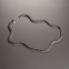 Brilliance 2.50ct Round Cut Lab Diamond Tennis Necklace in Sterling Silver