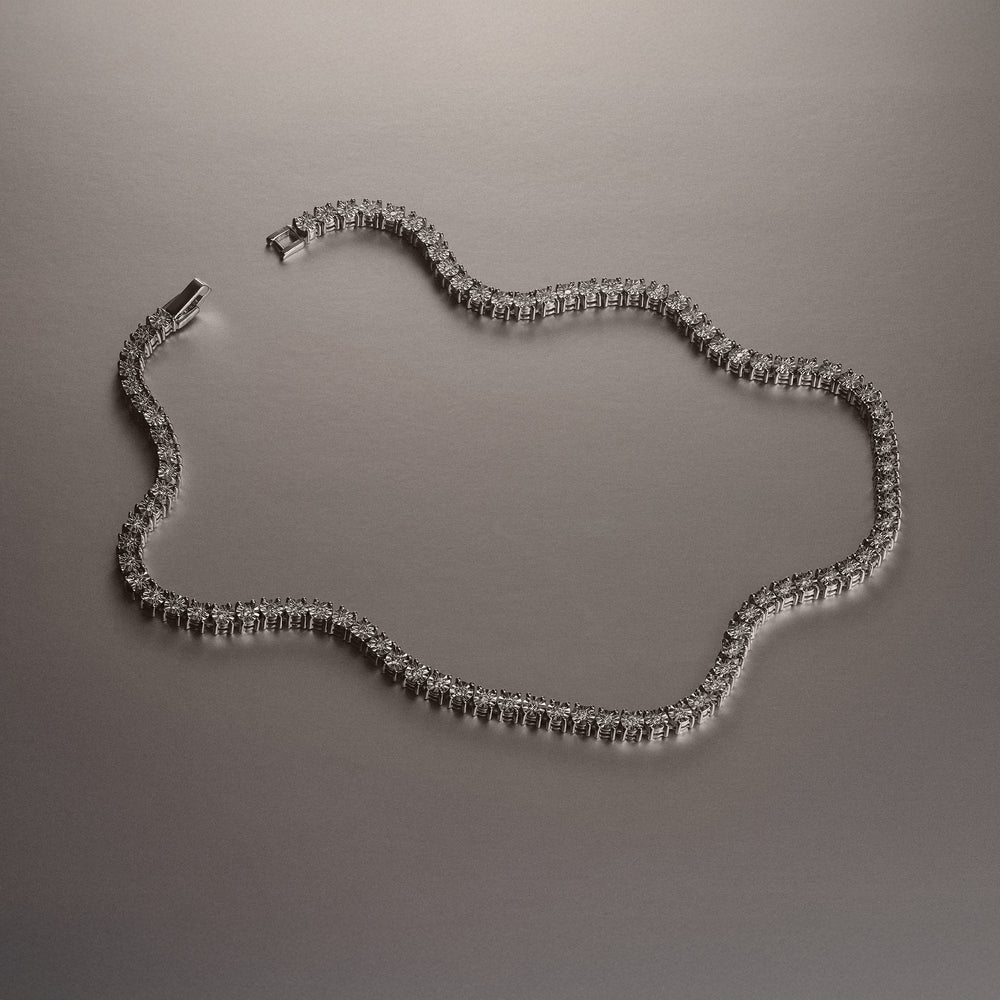 Brilliance 2.00ct Lab Diamond Chocker Tennis Necklace in Sterling Silver