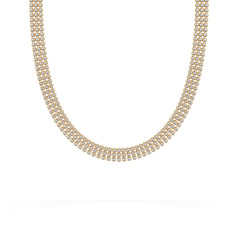 Soirée 7.25ct Round Cut Lab Diamond Choker Necklace in 18K Yellow Gold