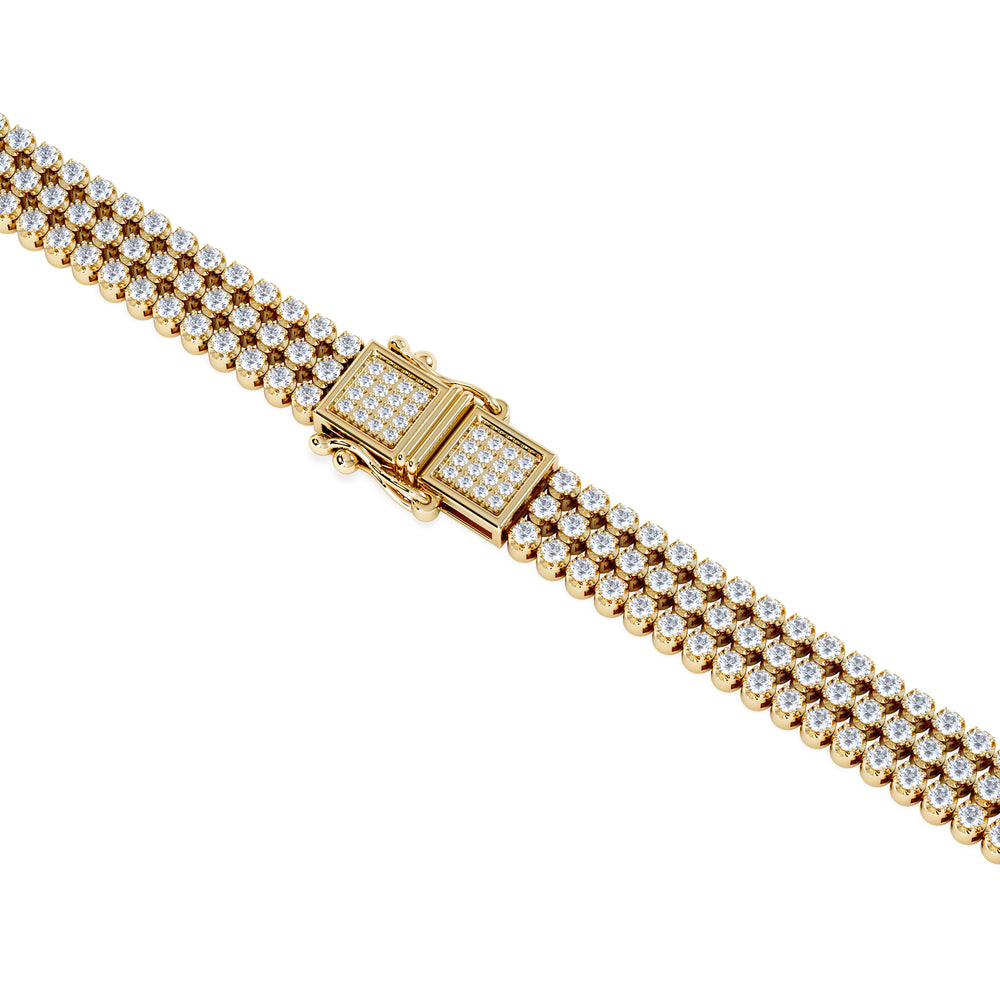 Soirée 7.25ct Round Cut Lab Diamond Choker Necklace in 18K Yellow Gold