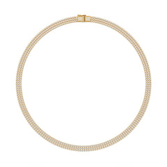 Soirée 7.25ct Round Cut Lab Diamond Choker Necklace in 18K Yellow Gold
